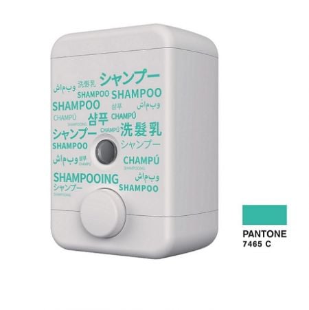 Dispensador de jabón de marca blanca - Dispensador de ducha montado en la pared con logotipo personalizado